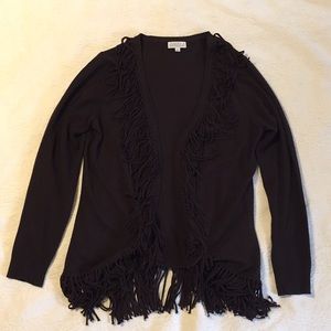 Brown Fringe Sweater